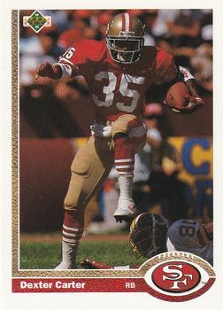 Dexter Carter San Francisco 49ers 1991 Upper Deck NFL #125